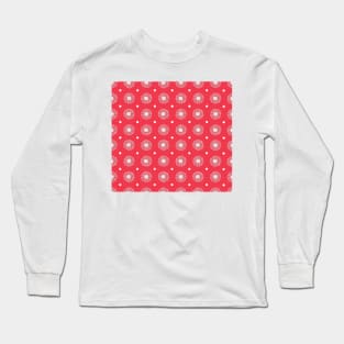 Cosmic Polka Flowers in Blush Pink Long Sleeve T-Shirt